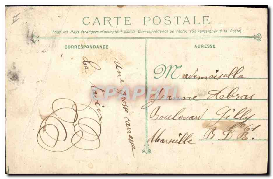 CPA Bateau de Guerre Patrie Cuirasse a tourelles Vaisseau Amiral — Verso