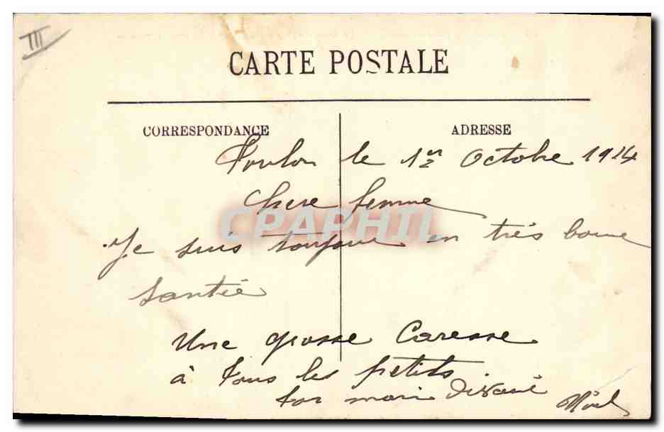 Le Cuirassé "Patrie" par gros temps — Marine Française — LL. — Verso