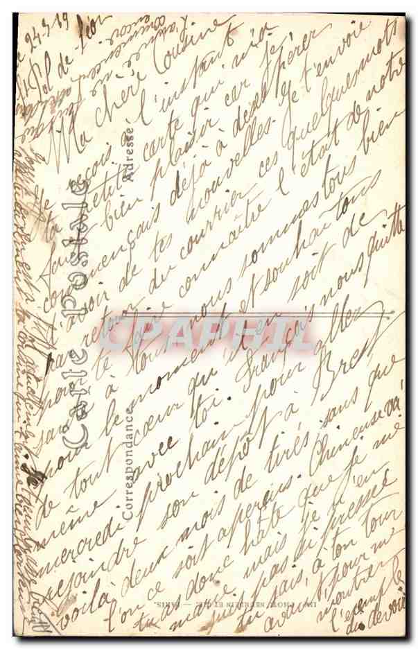 CPA Folklore Jeune fille de St Pol de Leon  — Verso