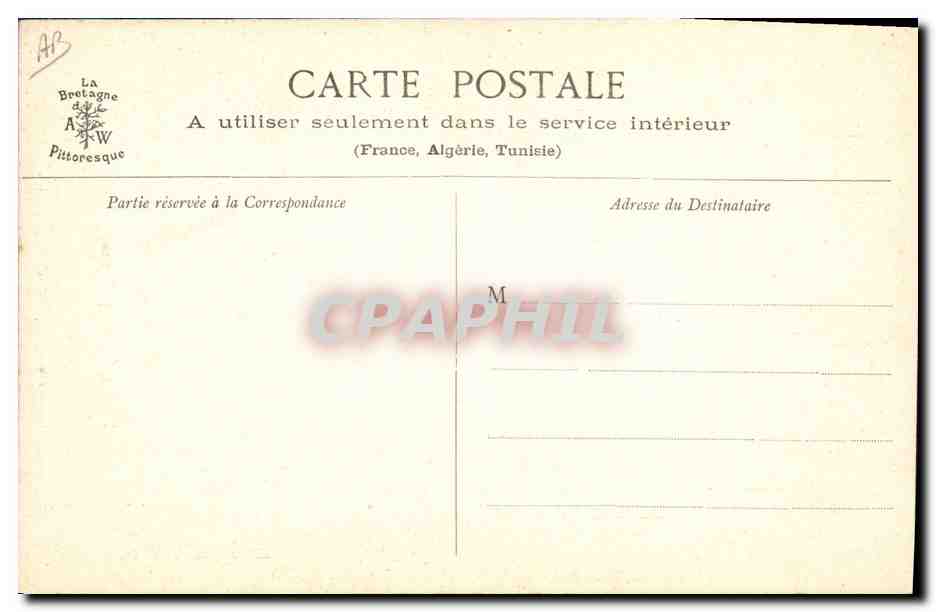 CPA Folklore Morlaisienne Costume de mariee Mariage  — Verso