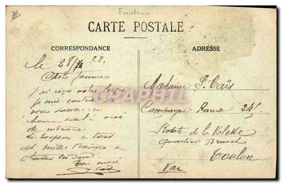CPA Folklore Maries d'autrefois Quimper Mariage — Verso