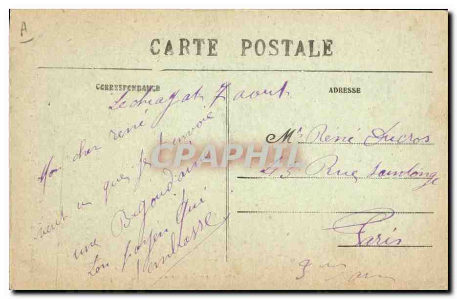 CPA Folklore Pont L'Abbe Tamie Jeu Scene du Pardon de la Triminou Un doux baiser Enfants  — Verso