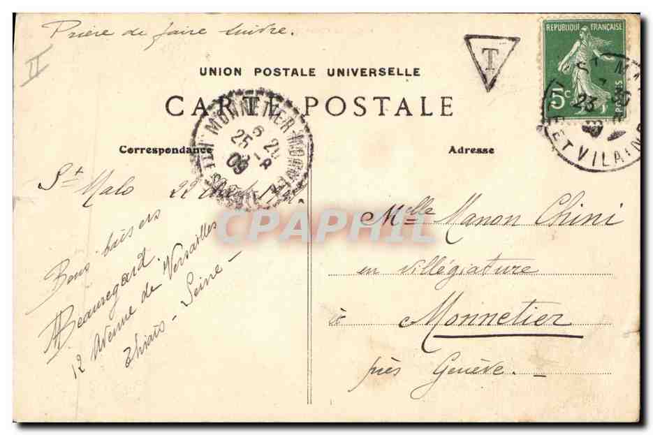 CPA Folklore Enfant Bretagne  — Verso