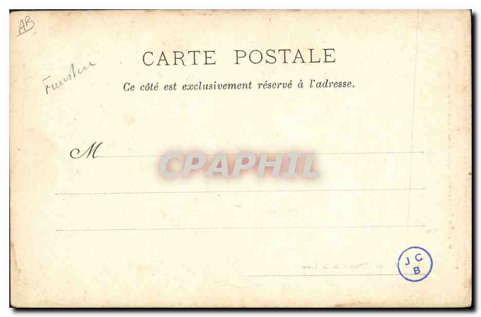 CPA Folklore Jeune fille de Chateauneuf du Faou  — Verso