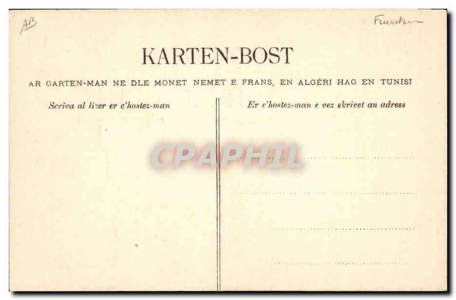 CPA Folklore Concarneau Sardiniere attendant l'arrivee des bateaux  — Verso