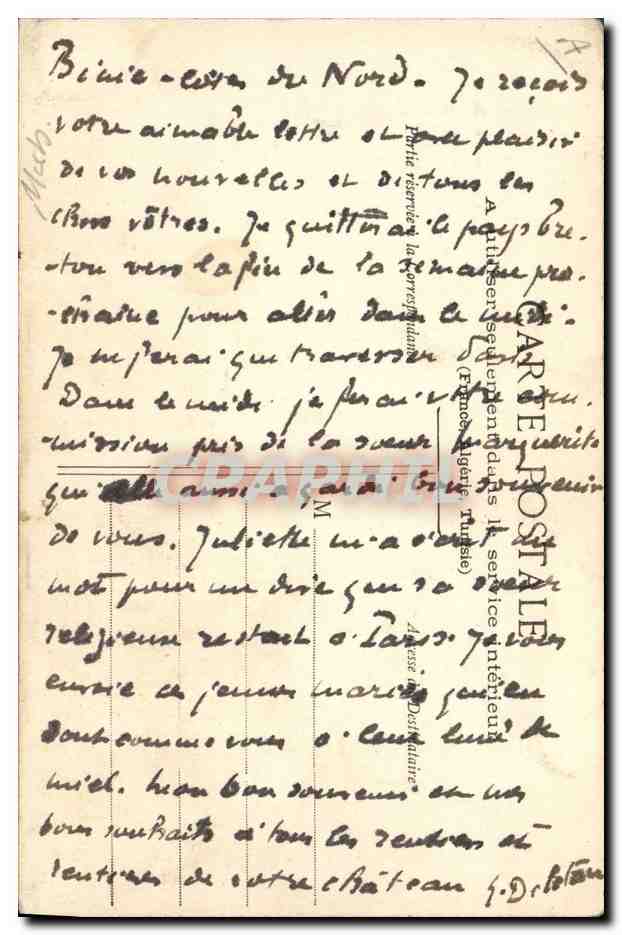 CPA Folklore Baud Les maries Mariage Les armes de Baud  — Verso