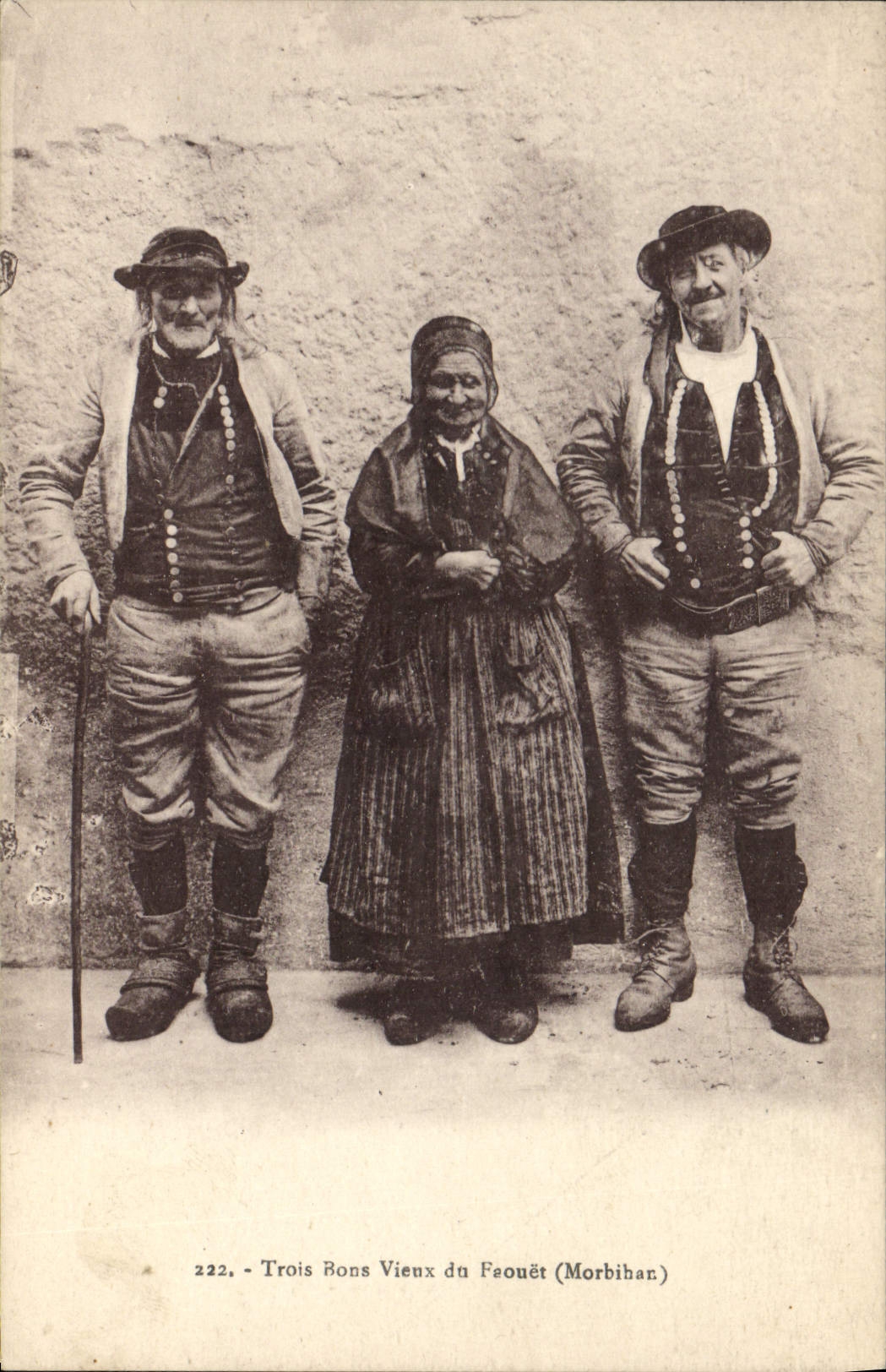 CPA Folklore Trois Bons vieux du Faouet Morbihan 