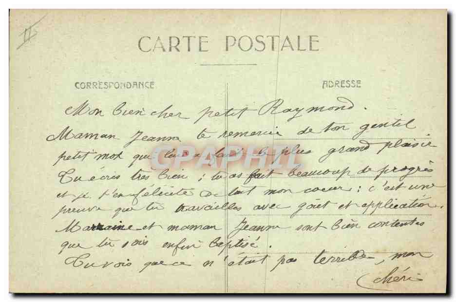 CPA Folklore Enfants Bretagne  — Verso