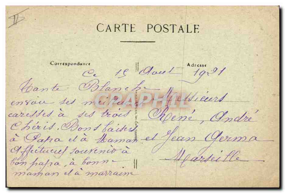 CPA Folklore Enfants Bretagne  — Verso
