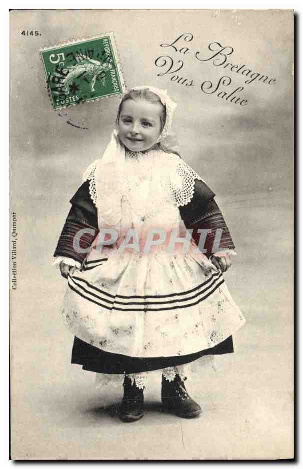 CPA Folklore Enfant Bretagne 
