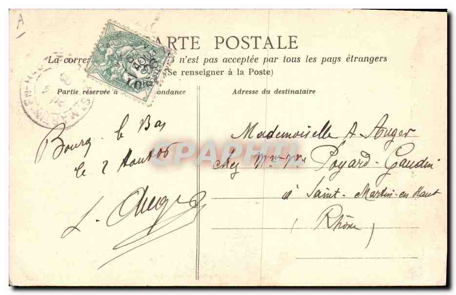 CPA Folklore Jeune fille de Port Navalo Morbihan  — Verso
