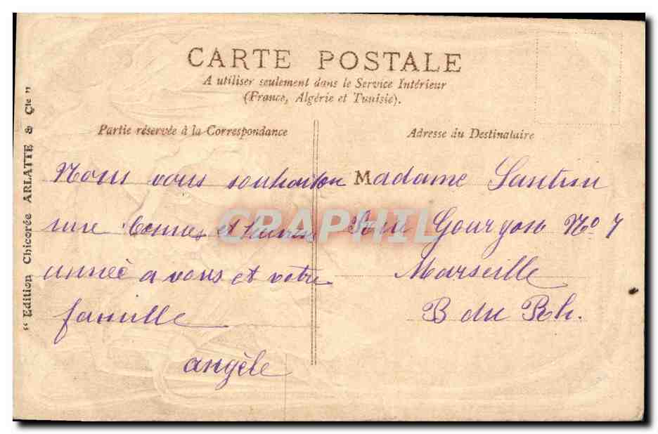 CPA Fantaisie Fleurs  — Rückseite