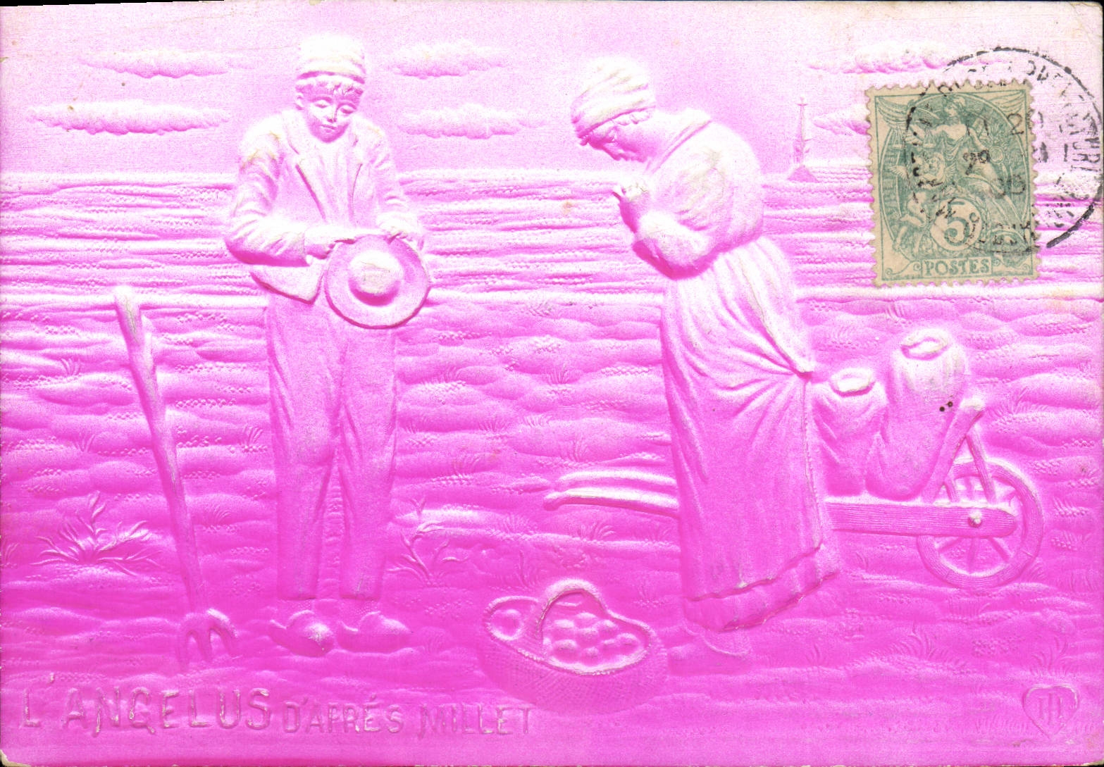L'Angelus d'après Millet — édition gravée — éditeur inconnu