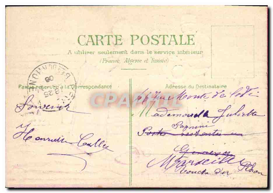 L'Angelus d'après Millet — édition gravée — éditeur inconnu — Rückseite