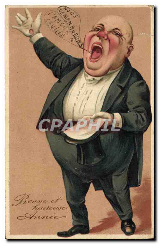 CPA Fantaisie Homme (en relief) 