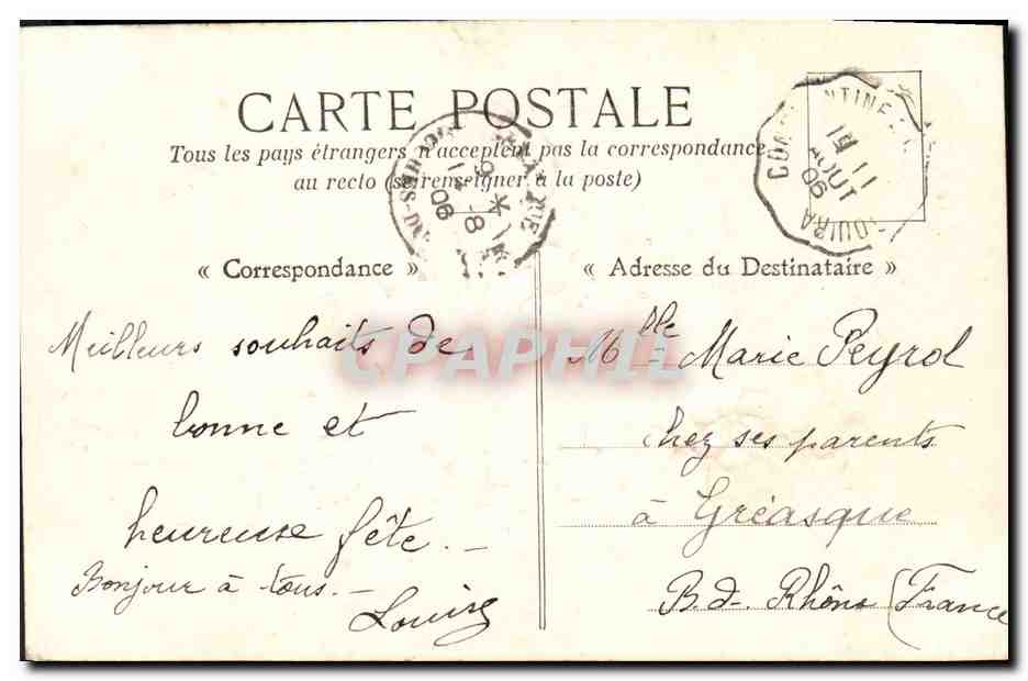 CPA Fantaisie Fleurs  — Verso
