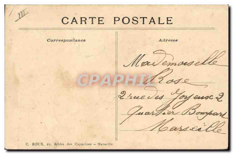 CPA Fantaisie Fleurs — Verso