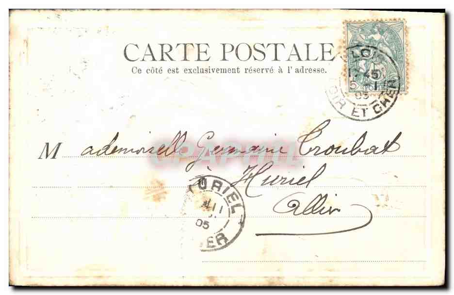 CPA Fantaisie Fleurs  — Verso