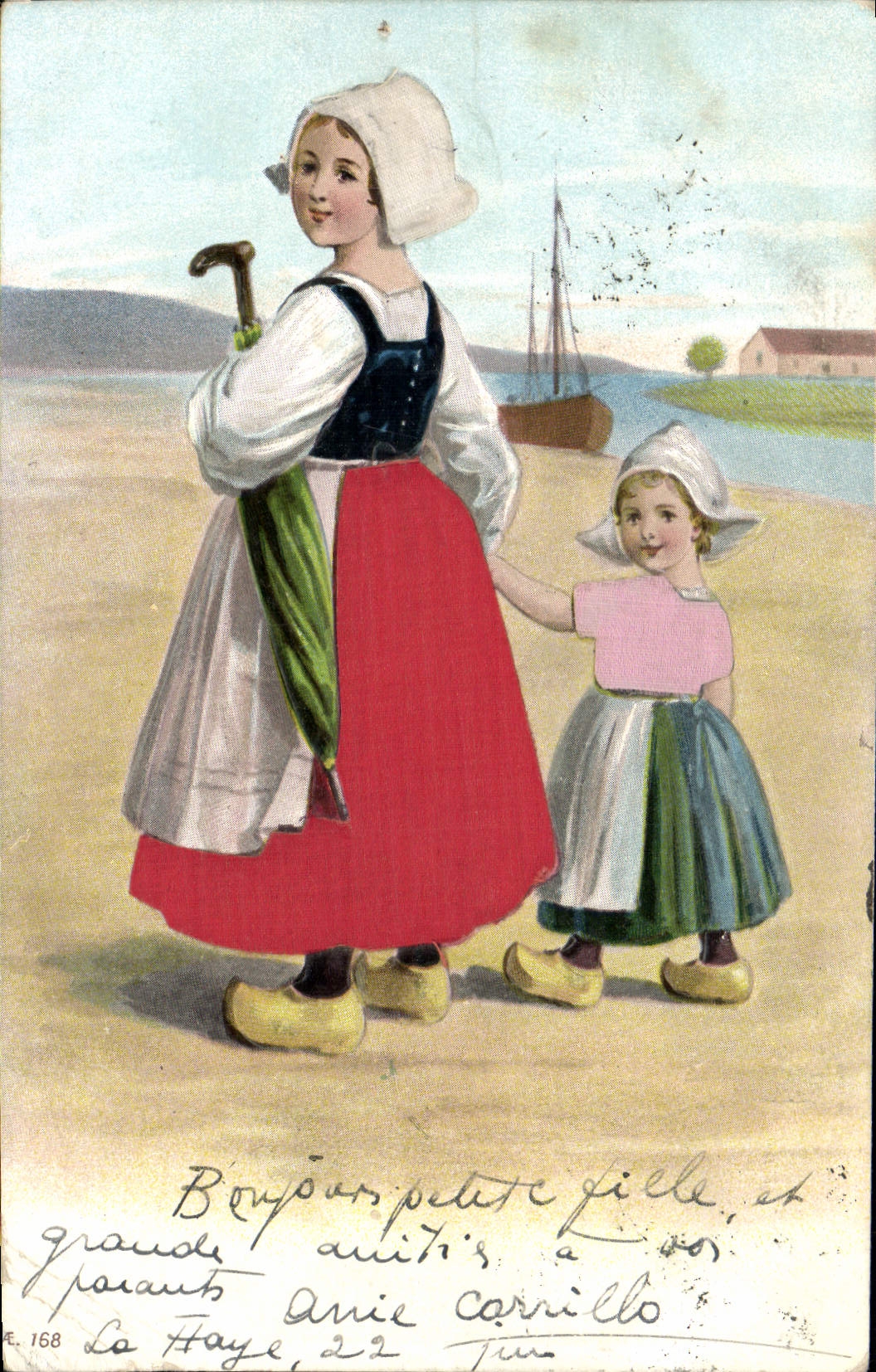 CPA Fantaisie Femme Enfant Folklore