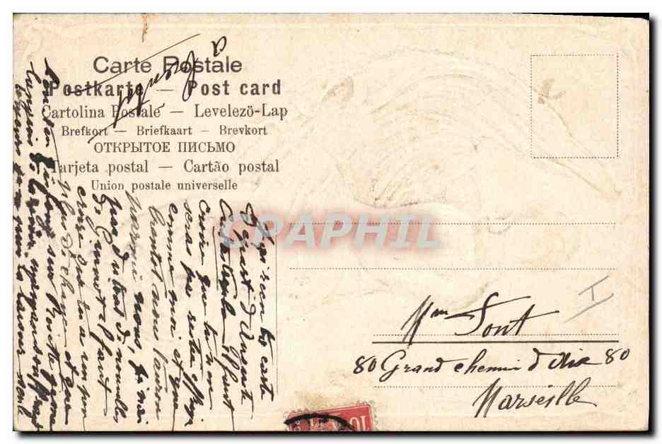 CPA Fantaisie Femme — Verso