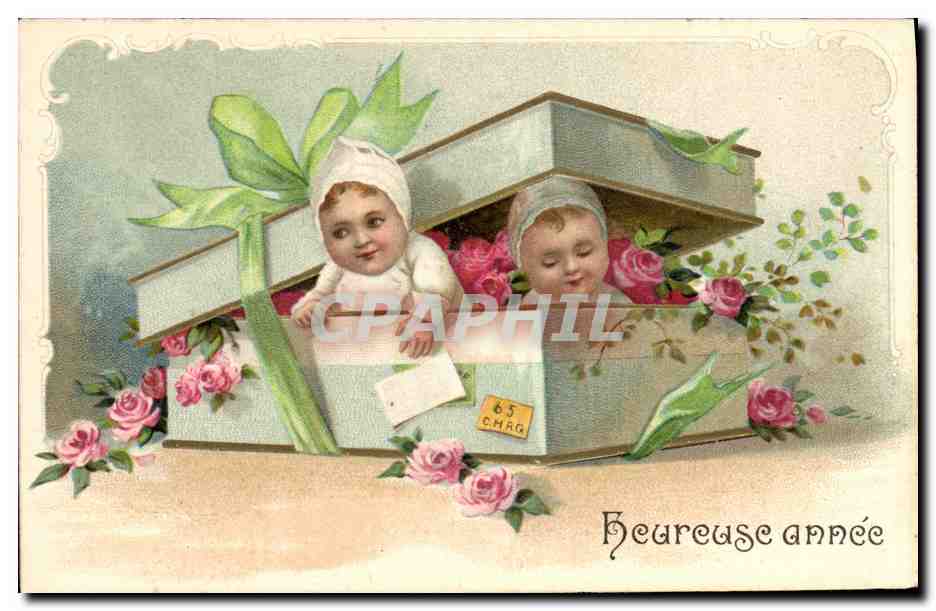 CPA Fantaisie Enfants Heureuse annee 
