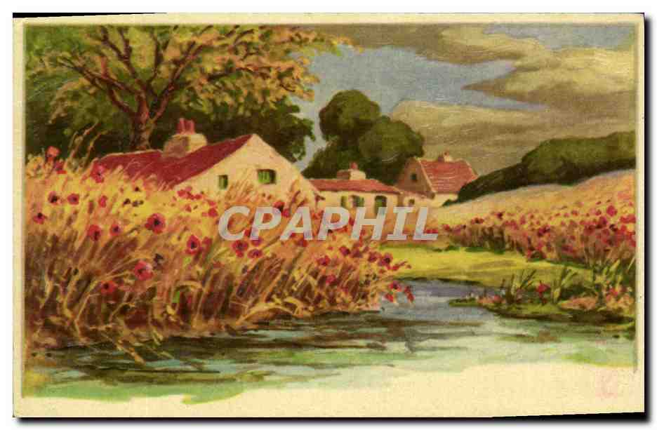 CPA Fantaisie Paysage 