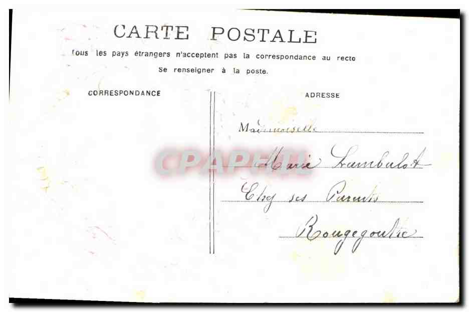 CPA Fantaisie Fleurs Bateau Bonne fete  — Verso
