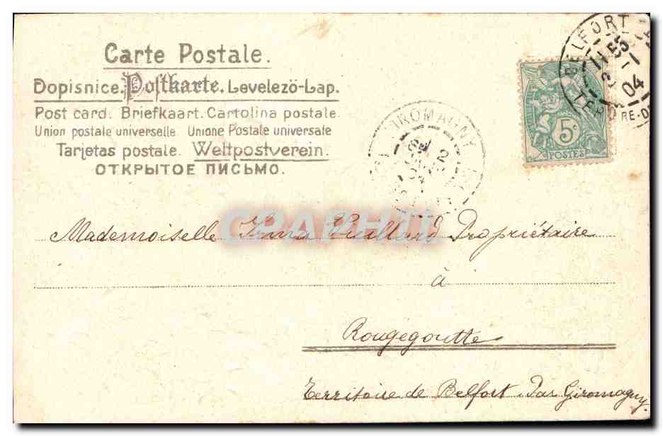CPA Fantaisie Fleurs Colombes  — Rückseite