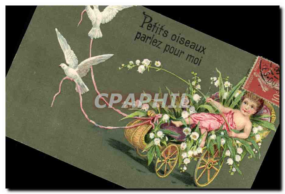 CPA Fantaisie Fleurs Enfant Colombes 