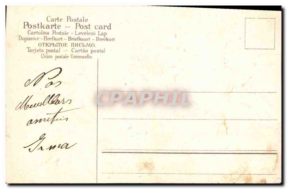 CPA Fantaisie Fleurs Enfant Colombes  — Verso