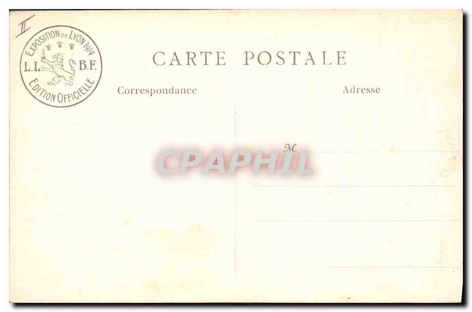 Lyon - Exposition Internationale 1914 - Salon de l'Ameublement - Tapisserie des Gobelins — Rückseite