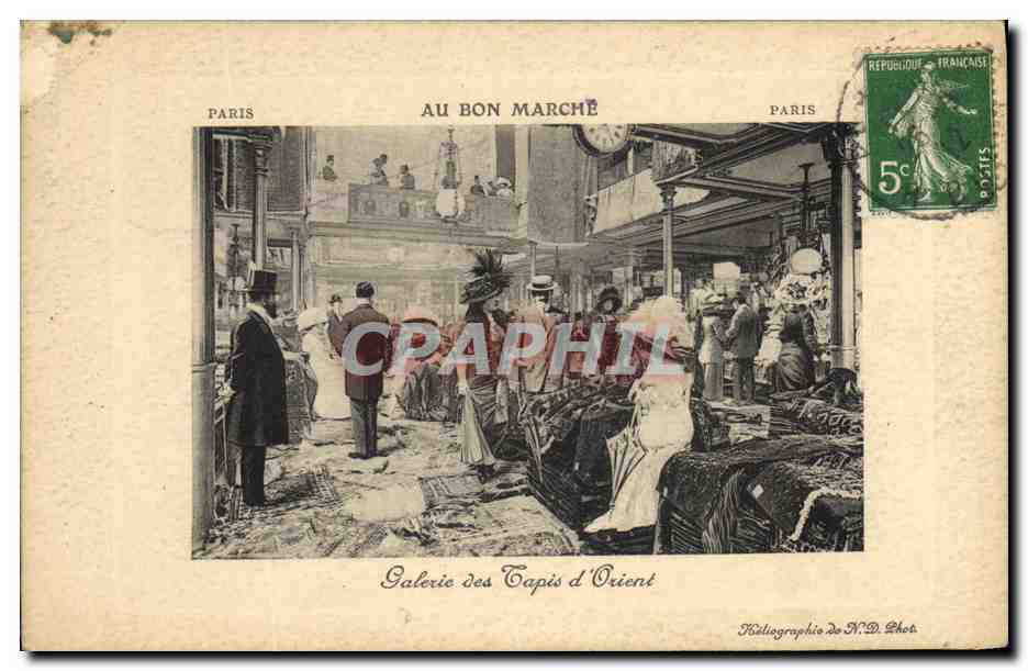 CPA Galerie des Tapis d'Orient Au Bon Marche Tapisserie 