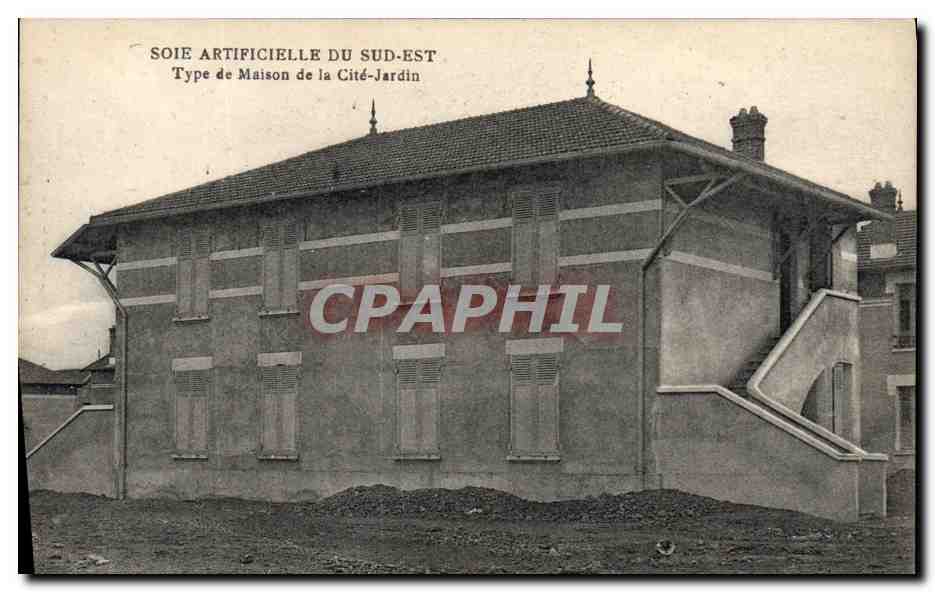 CPA Soie artificielle du Sud Est Type de maison de la Cite Jardin 