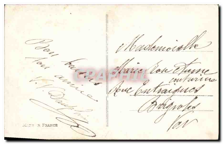 Femme en fourrure tenant un petit sapin — carte de vœux — éditeur N.B. n°62 — Verso