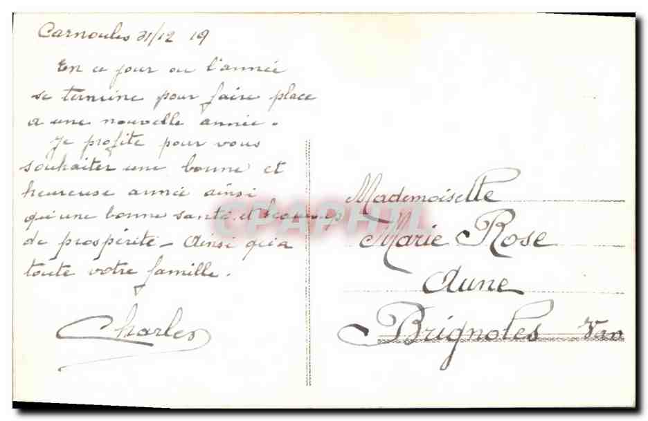CPA Fantaisie Femme  — Verso
