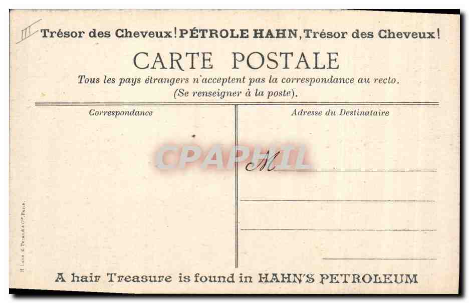 CPA Fantaisie Illustrateur Enfants Petrole Hahn Cheveux Coiffeur Bateau  — Rückseite