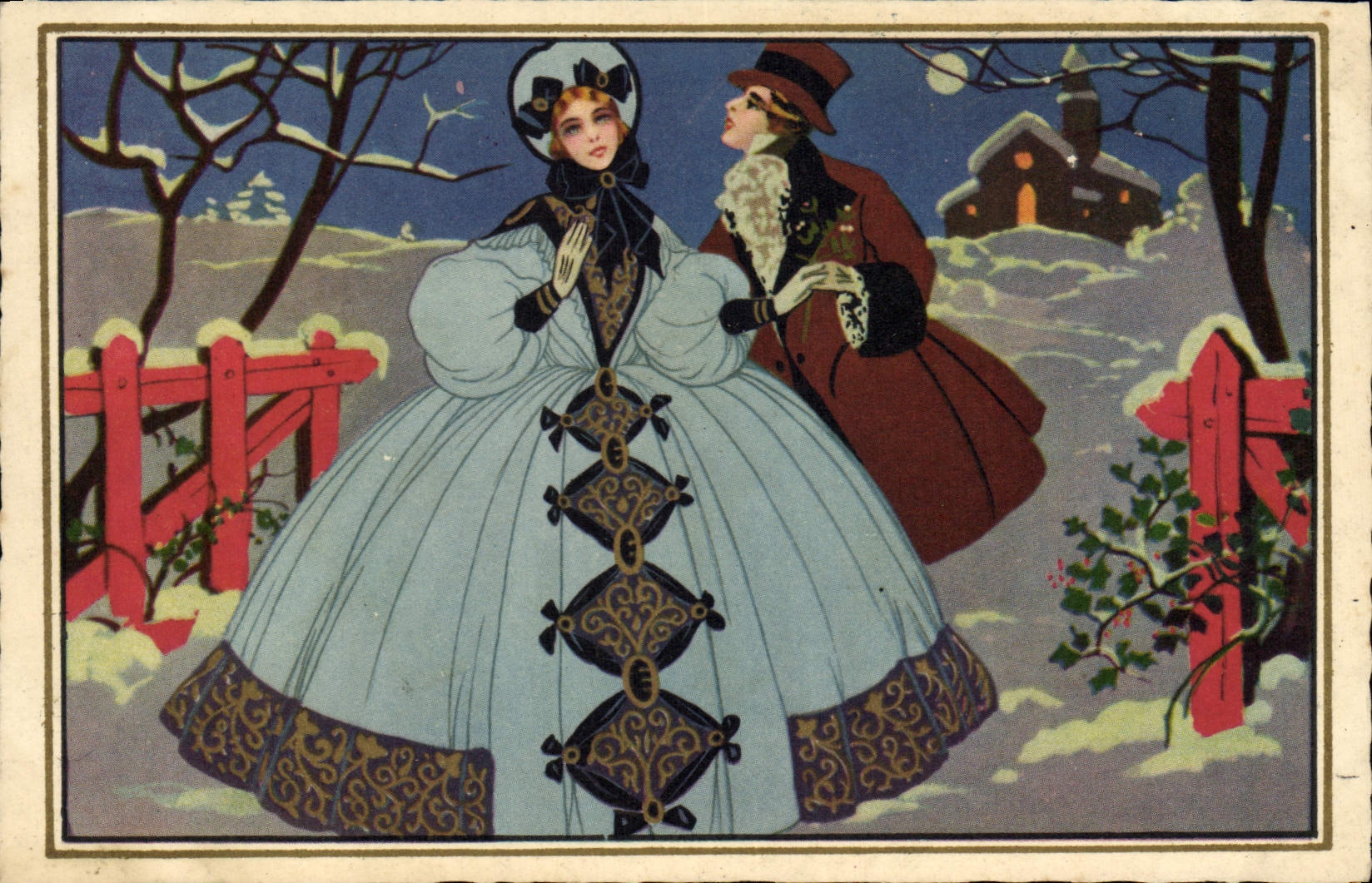 CPA Fantaisie Illustrateur Femme 