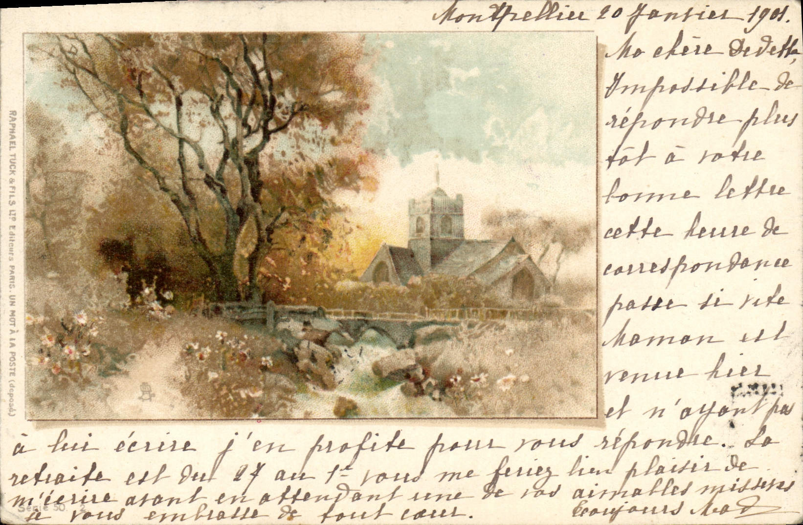 CPA Fantaisie Illustrateur Paysage 