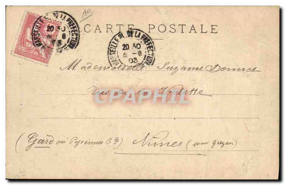 CPA Edmond Rostand  — Verso