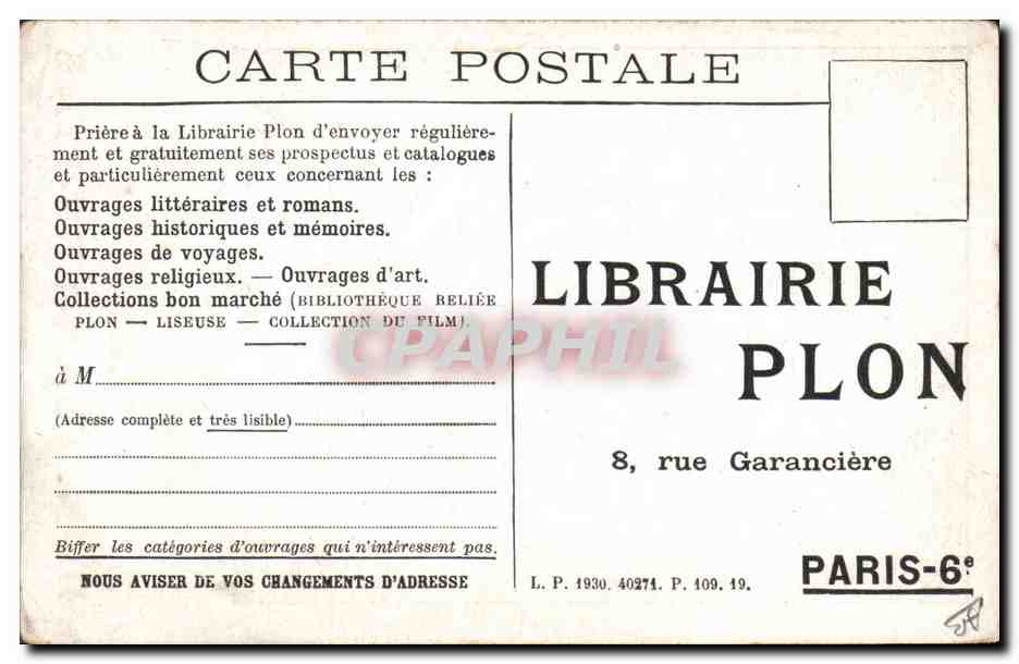 CPA Constantin Auteur de Don Juan les Pins  — Verso