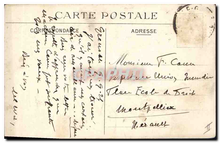 CPA Stendhal Jeune M Chabannes a Grenoble  — Verso