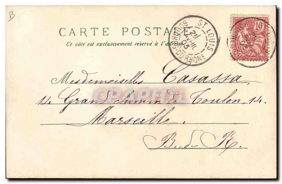 CPA Jean Jacques Rousseau  — Verso