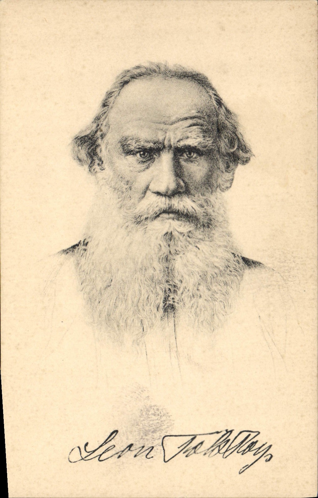 Léon Tolstoï — portrait gravé — éditeur Stengel & Co., n° 1911