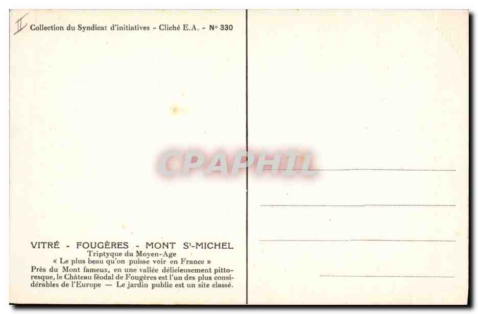 CPA Chateaubriand  — Rückseite