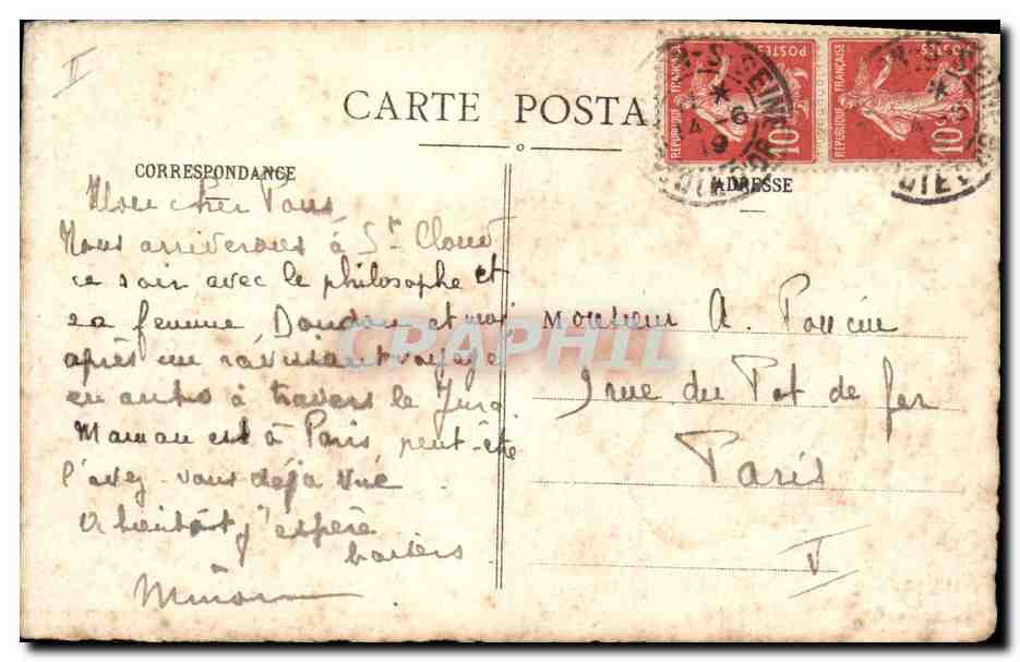 CPA Langres Salle Guyot de Giey Racine  — Verso