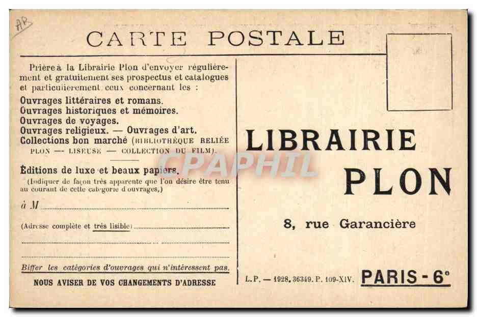 CPA Henry de Jouvenel La vie orageuse de Mirabeau  — Verso