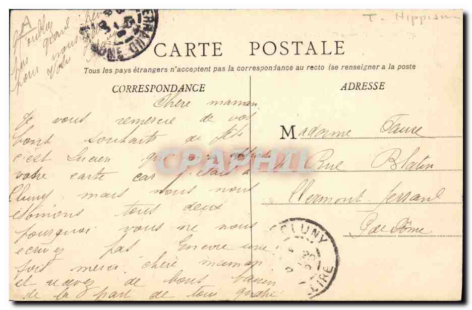 Cluny — Les Haras. Une Écurie — R. F. Chalon-Be — Reverso