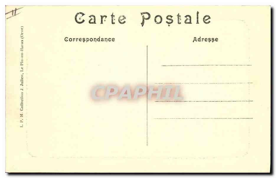 Le Château et la grille du Haras du Pin — Haras du Pin, Orne — Verso
