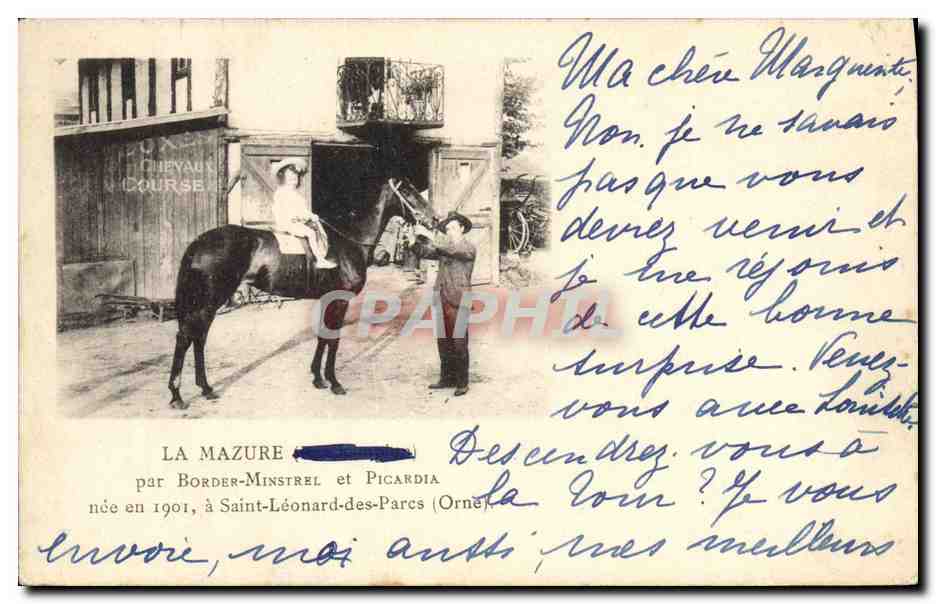 La Mazure — cheval de course — éditeur inconnu, n° de série non visible