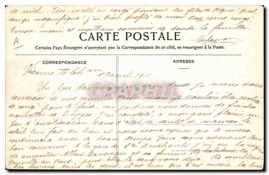 CPA Cheval Equitation Hippisme Suippes Les etablissements hippiques — Verso